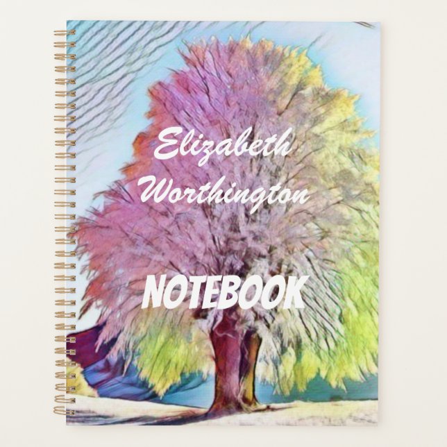 Modernes Aquarell-Notizbuch mit farbigen, schneebe Planer (Vorderseite)