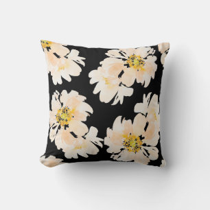Modernes Aquarell Pink Peony Blumenkissen Kissen