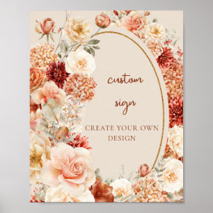 Modernes Aquarellbordeauxrot - Benutzerdefiniertes Poster