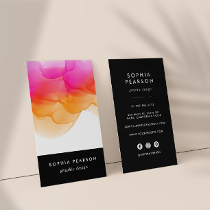 Modernes Aquarellfeld   Vertikale soziale Medien Visitenkarte