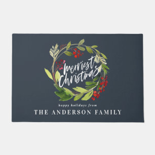 Modernes Aquarellgrün, eleganter Urlaub Fußmatte