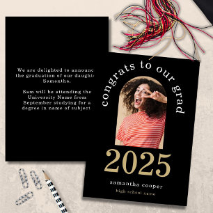 Modernes Arch Foto 2024 Grad Schwarze Ankündigung