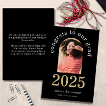 Modernes Arch Foto 2025 Grad Schwarz Ankündigung