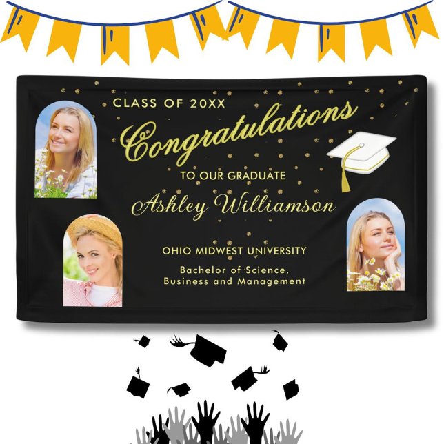 Modernes Arch Foto Uni-Abschluss Party Banner (Von Creator hochgeladen)