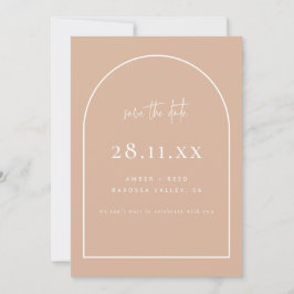 Modernes Arch Retro Minimalistisch Blush Dustrosa Save The Date