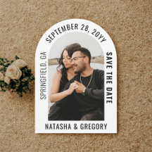 Modernes Arch Typografy-Foto Save the Date