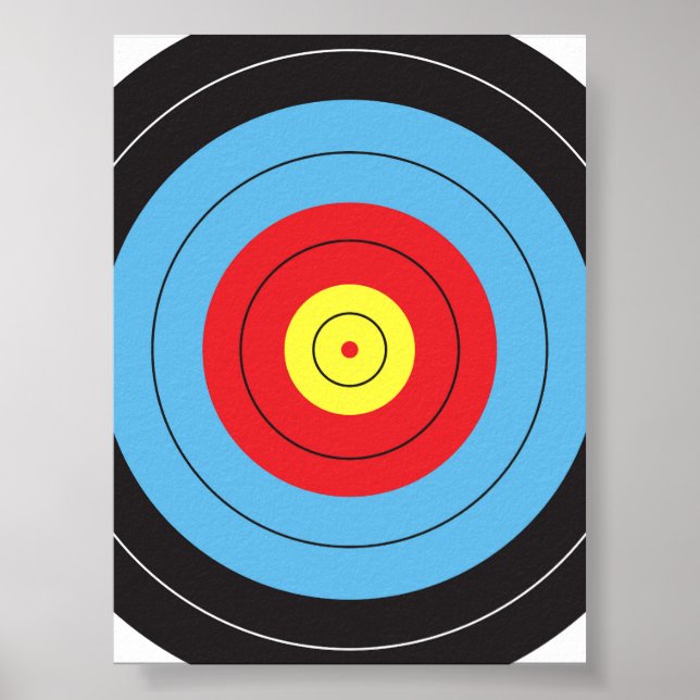 Modernes Archery Target Illustration Poster (Vorne)