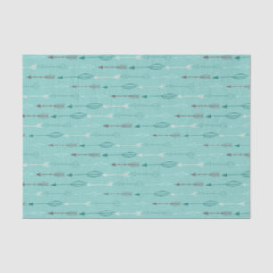 Modernes Arrow & Feather Tribal Muster Seidenpapier