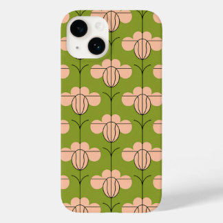 Modernes Art Deco Blumenmuster - Rosa Petals Case-Mate iPhone 14 Hülle