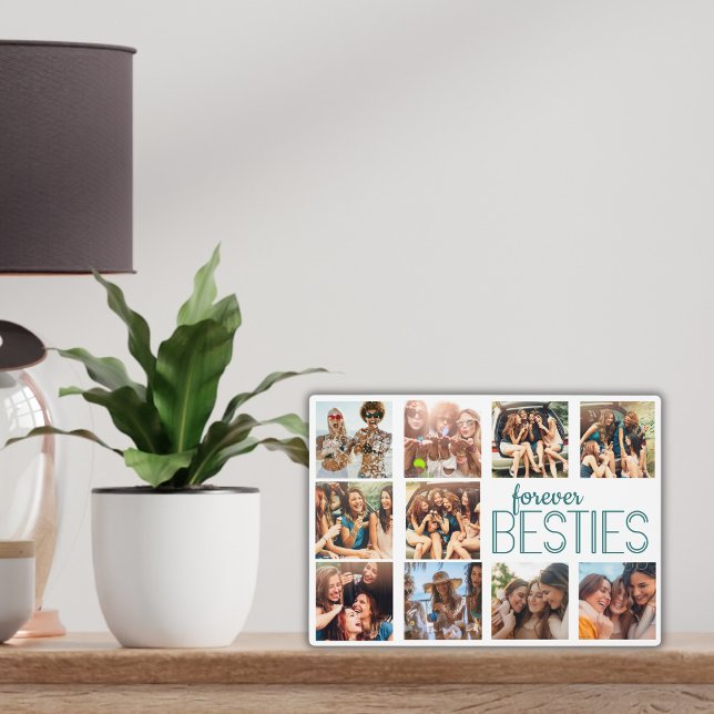Modernes Art Deco Forever Besties Editable Overlay Fotoplatte (Von Creator hochgeladen)