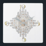 Modernes Art Deco Quadratische Wanduhr<br><div class="desc">Großartiges Uhrendesign. Du wirst es wie andere Liebe bekommen. Sie können dieses Design auch für andere Produkte verwenden, die Sie mögen, oder Ihren Text anpassen und hinzufügen. Folgen Sie mir für mehr. Vielen Dank. Ich wünsche Ihnen einen schönen Tag.</div>