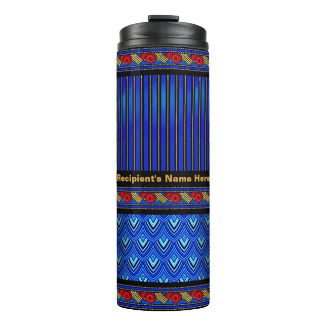 Modernes Art Deco - Russischer Stil (Personalisier Thermosbecher (Vorderseite)