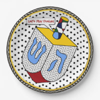 Modernes Art Dreidel Gone Dotty (Personalisiert)
