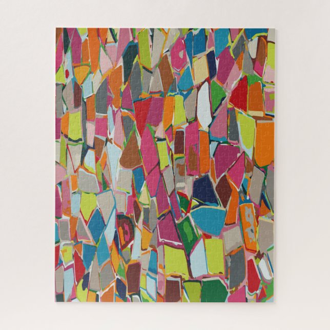 Modernes Art Geometric Deko Mehrfarbiges Jigsaw Pu Puzzle (Vertikal)