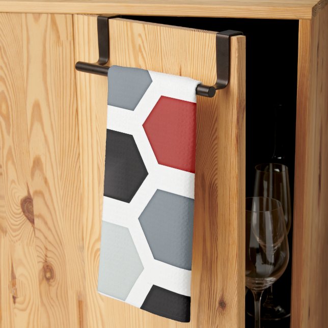 Modernes Art Hexagon Muster Geschirrtuch (Drittel gefaltet)