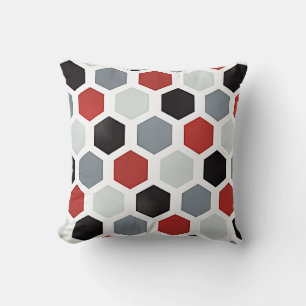 Modernes Art Hexagon Muster Kissen