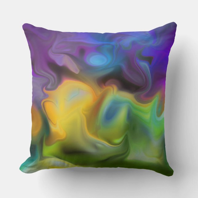 Modernes Art Throw Kissen (Vorderseite)