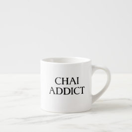 Modernes ästhetisches Chai Addict Funny Arabisch Espressotasse