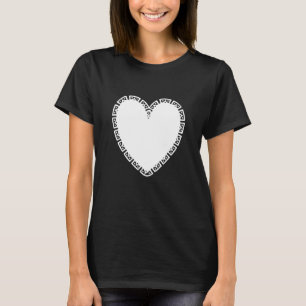 Modernes ästhetisches Dekorationsherz T-Shirt