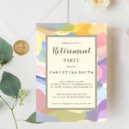 Modernes ästhetisches Pastell Spring Retirement Pa Einladung