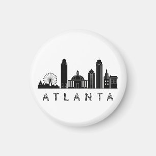 Modernes Atlanta Georgia Stilisierte Skyline Magnet