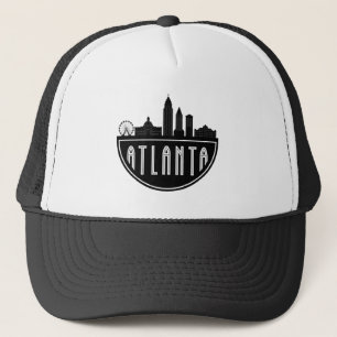 Modernes Atlanta Georgia Stilisierte Skyline Truckerkappe