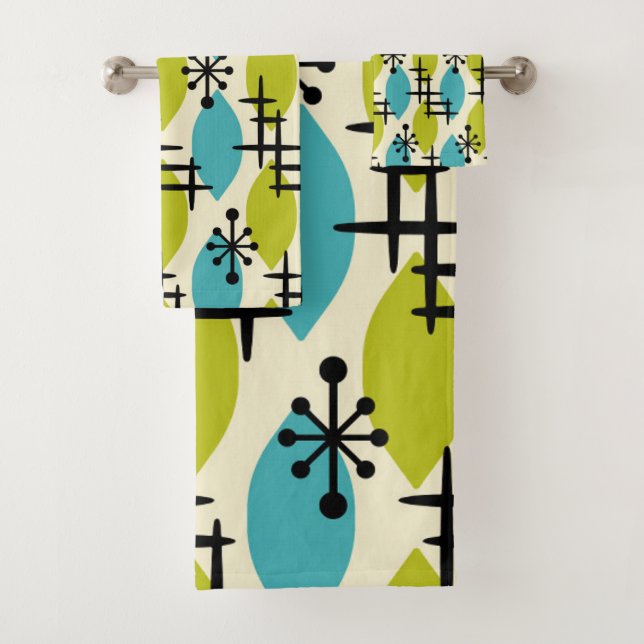 Modernes Atomfallmuster des Mittelalters Badhandtuch Set (Insitu)