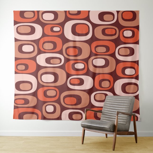 Modernes Atommuster aus dem Mittelalter Wandteppich (Beispiel (Horizontal))