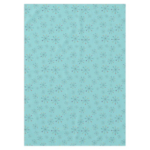 Modernes Atomzeitalter Aqua Blue Muster aus dem Mi Tischdecke