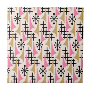 Modernes Atomzeitmuster des Mittelalters Fliese