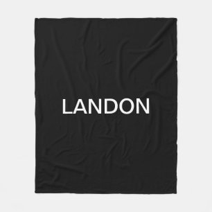 Modernes Aussehen fett Schwarz-weißer Text Fleecedecke