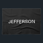 Modernes Aussehen fett Schwarz-weißer Text Geschirrtuch<br><div class="desc">Modern & anpassbar,  bearbeiten,  wie Sie wollen!</div>