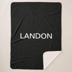 Modernes Aussehen fett Schwarz-weißer Text Sherpadecke