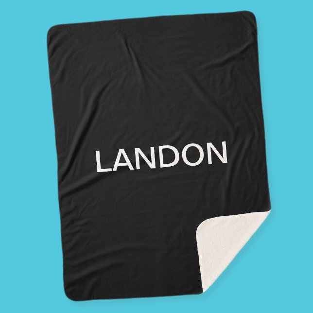 Modernes Aussehen fett Schwarz-weißer Text Sherpadecke (Von Creator hochgeladen)