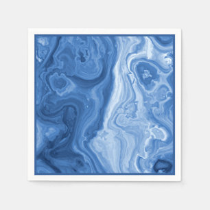 Modernes azurblaues blaues serviette