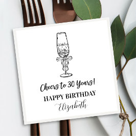 Modernes B&W freut sich auf 30 Jahre Geburtstag Na Serviette