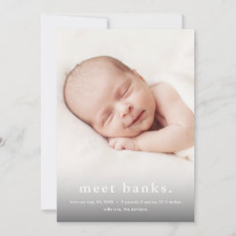 Modernes Baby 3 Foto Birth Ankündigung