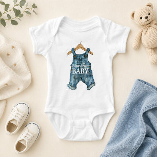 Modernes Baby-Body Blaues Jeans-Baby-Strampler für Baby Strampler