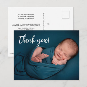 Modernes Baby Boy Foto Baby Duschhandschuh Postkarte
