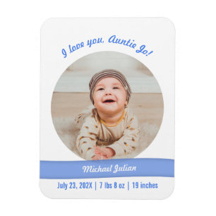 Modernes Baby Boy Foto Geburtshilfeprogramm Magnet