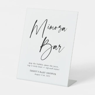 Modernes Baby Duschbad Mimosa Bar Sign Sockelschild