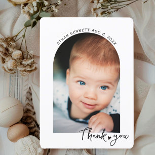 Modernes Baby-Dusche Foto Handgeschriebenes Minima Postkarte