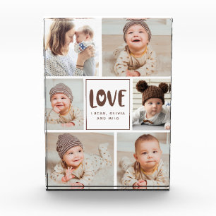 Modernes Baby Foto Collage Liebe Foto Block