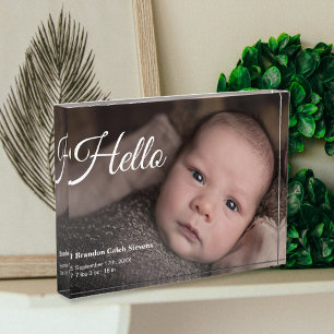 Modernes Baby Foto Geburtshaus Ankündigung Foto Bl