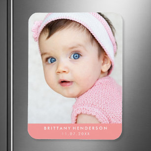Modernes Baby-Foto Korallen Magnet