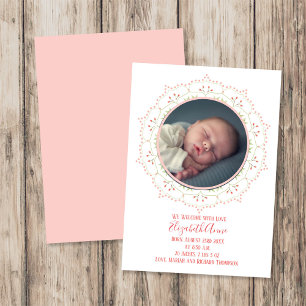 Modernes Baby Girl Blush Pink Einfache Elegant