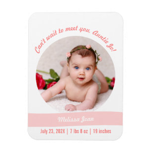 Modernes Baby Girl Foto Geburtshilfe Magnet