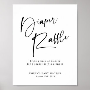 Modernes Babyduschensignatur Poster
