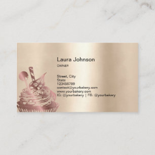 Modernes Bäckereigeschäft Cupcake Koch Catering Sü Visitenkarte