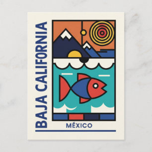 Modernes Baja California Postkarte